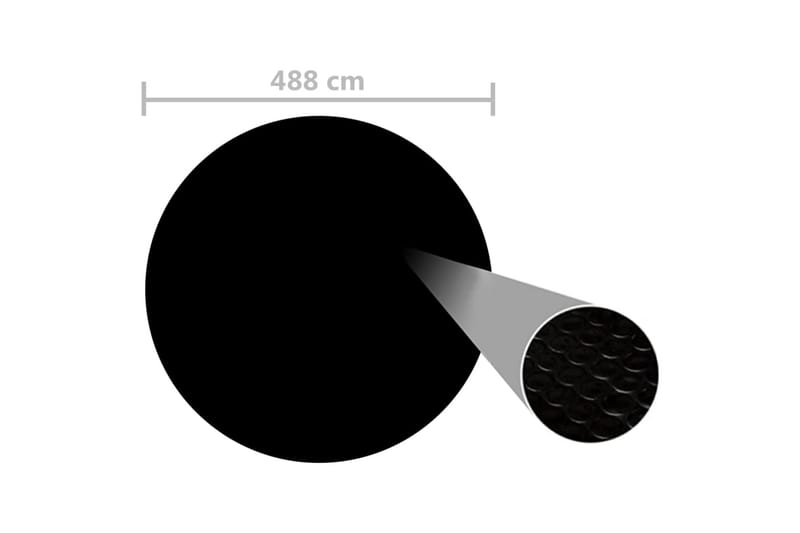 Bassengtrekk svart 488 cm PE - Hage - Utendørsbad - Bassengtilbehør - Bassengbeskyttelse - Bassengtrekk & bassengbeskyttelse