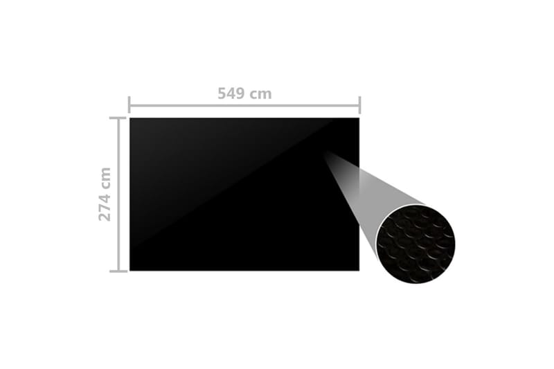 Bassengtrekk svart 549x274 cm PE - Hage - Utendørsbad - Bassengtilbehør - Bassengbeskyttelse - Bassengtrekk & bassengbeskyttelse