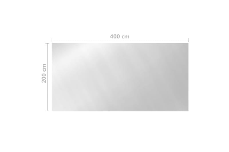 Bassengtrekk sølv 400x200 cm PE - Silver - Hage - Utendørsbad - Bassengtilbehør - Bassengbeskyttelse - Bassengtrekk & bassengbeskyttelse