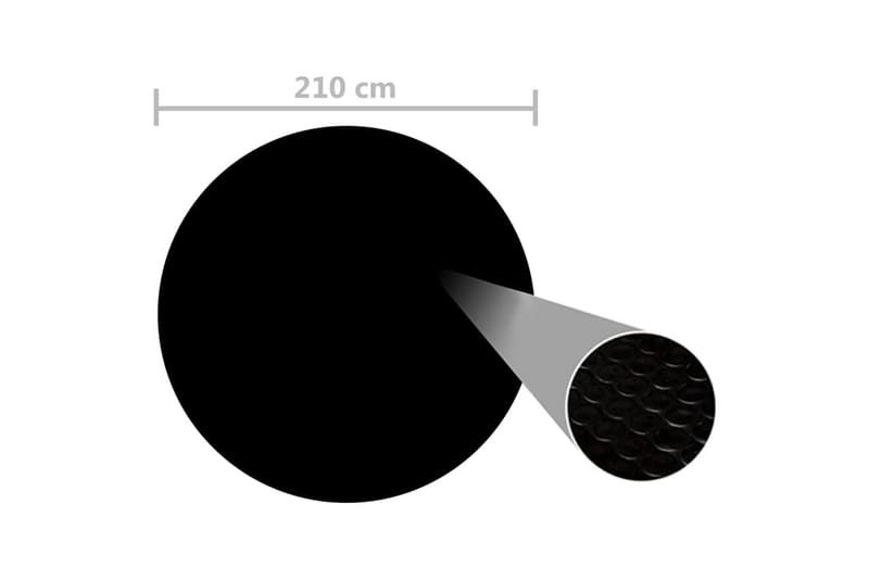 Bassengtrekk svart 210 cm PE - Øvrig Bassengtilbehør - Bassengtrekk & bassengbeskyttelse