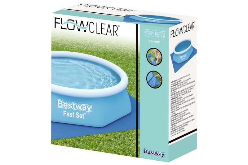 Bestway Bassengduk Flowclear 274x 274 cm - Blå - Hage - Utendørsbad - Bassengtilbehør - Bassengduk & liner