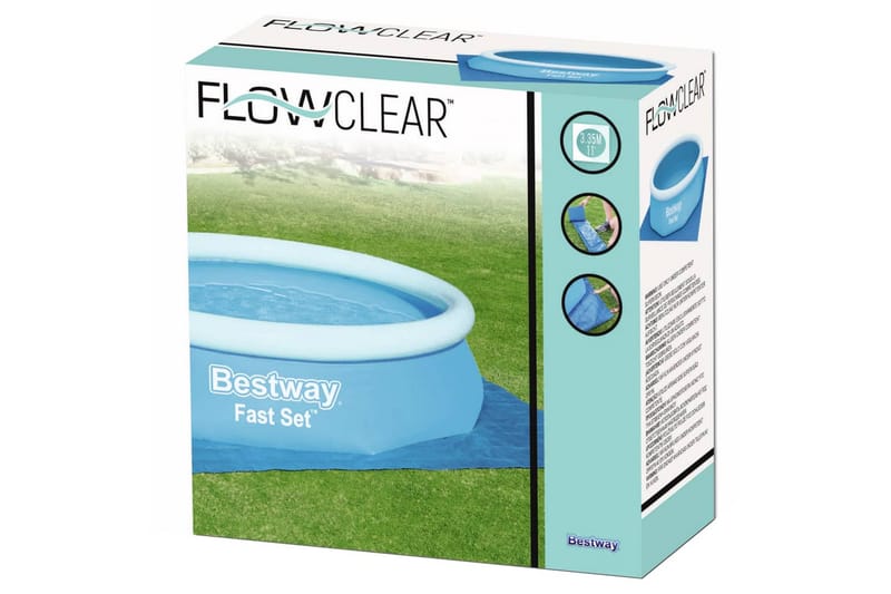 Bestway Bassengduk Flowclear 335x335 cm - Blå - Hage - Utendørsbad - Bassengtilbehør - Bassengduk & liner