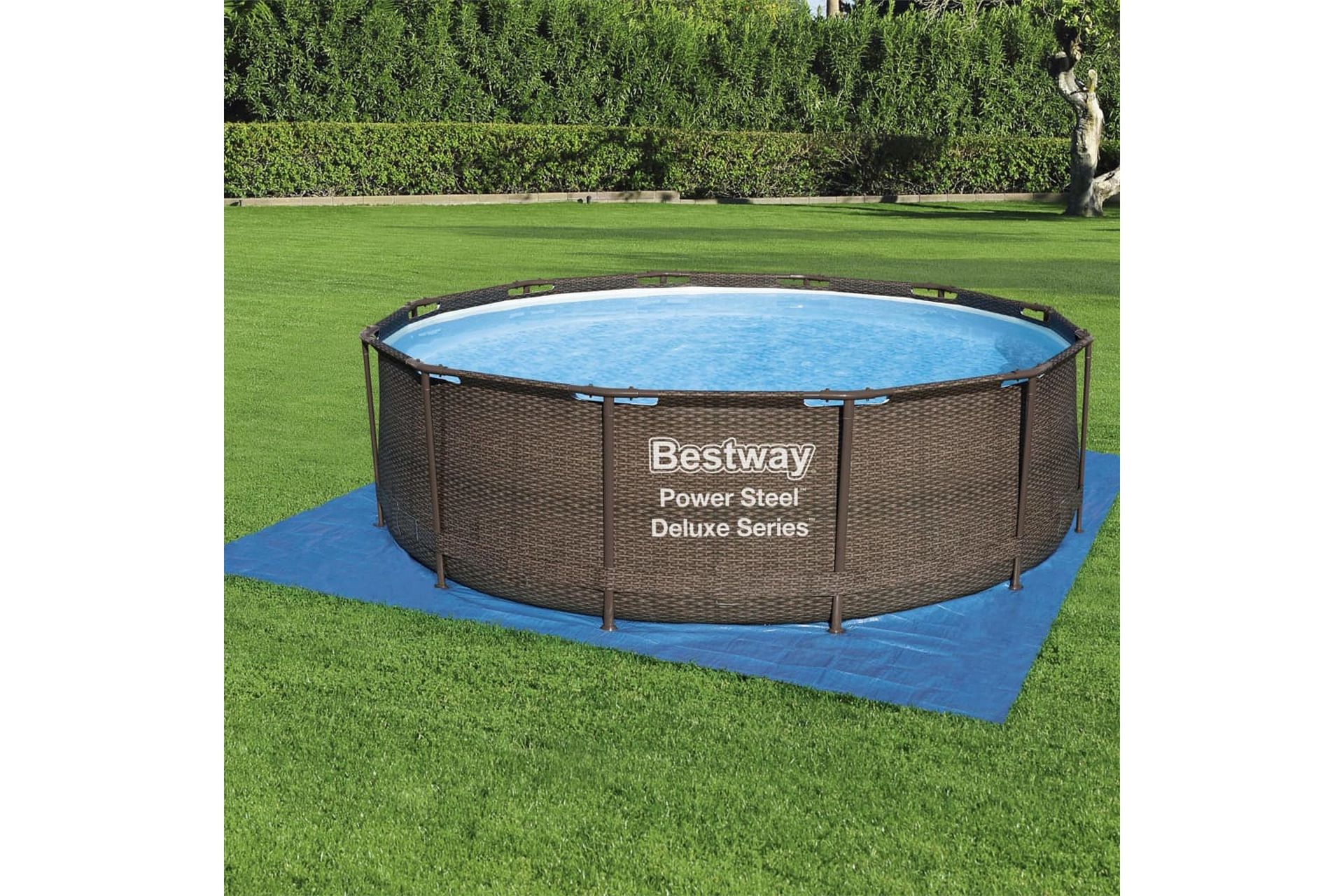 Bestway Bassengduk Flowclear 396x396 cm - Blå - Hage - Utendørsbad - Bassengtilbehør - Bassengduk & liner