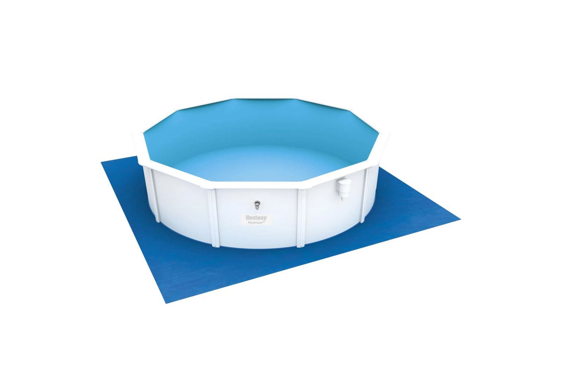 Bestway Bassengduk Flowclear 488x488 cm - Blå - Hage - Utendørsbad - Bassengtilbehør - Bassengduk & liner