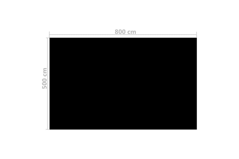 Firkantet PE pool dekke 8 x 5 m - Svart - Hage - Utendørsbad - Bassengtilbehør - Bassengduk & liner