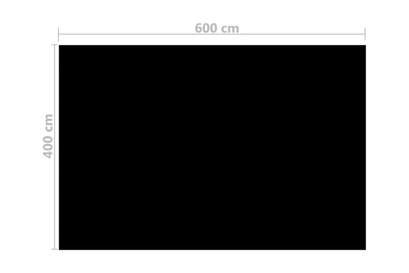 Firkantet PE bassengdekke 6 x 4 m - Svart - Hage - Utendørsbad - Bassengtilbehør - Bassengduk & liner
