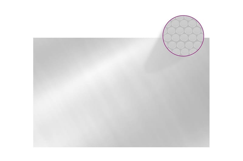 Flytende rektangulær solarduk til basseng PE 8x5 m sølv - Silver - Bassengduk & liner