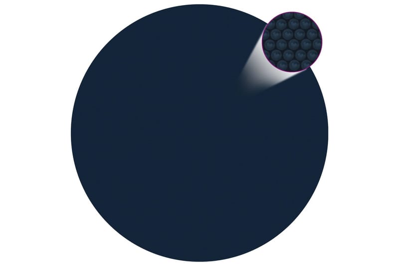 Flytende solarduk til basseng PE 381 cm svart og blå - Svart - Hage - Utendørsbad - Bassengtilbehør - Bassengduk & liner