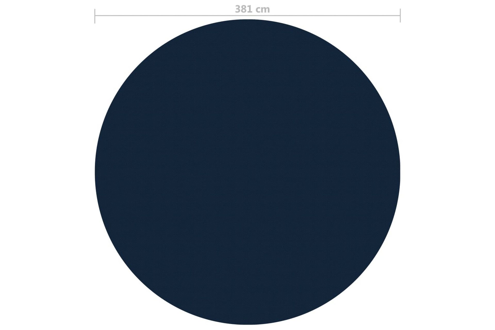 Flytende solarduk til basseng PE 381 cm svart og blå - Svart - Hage - Utendørsbad - Bassengtilbehør - Bassengduk & liner