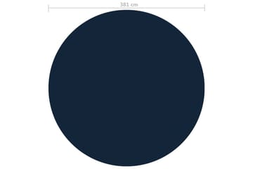Flytende solarduk til basseng PE 381 cm svart og blå - Svart - Hage - Utendørsbad - Bassengtilbehør - Bassengduk & liner