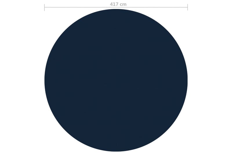 Flytende solarduk til basseng PE 417 cm svart og blå - Svart - Bassengduk & liner