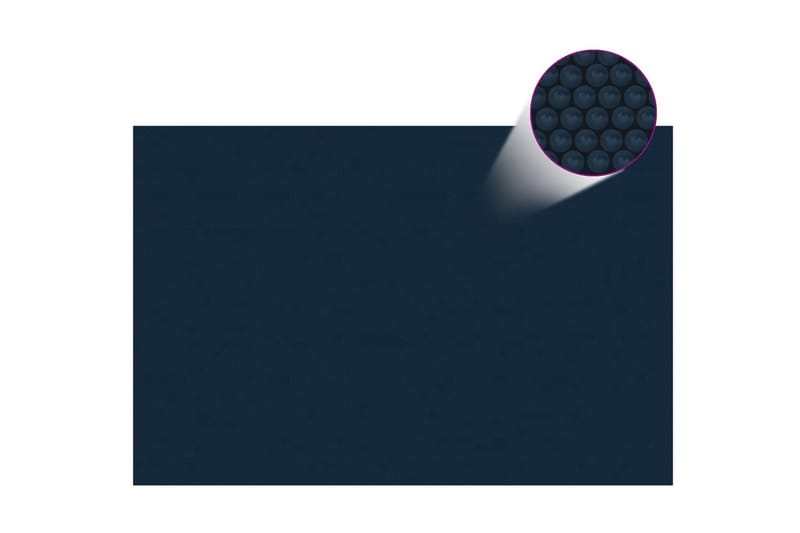 Flytende solarduk til basseng PE 300x200 cm svart og blå - Svart - Bassengduk & liner