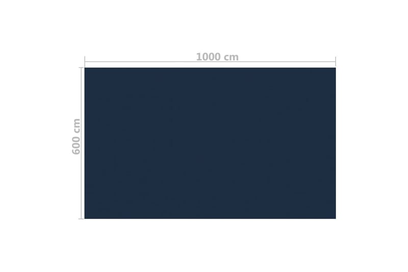 Flytende solarduk til basseng PE 1000x600 cm svart og blå - Svart - Bassengduk & liner