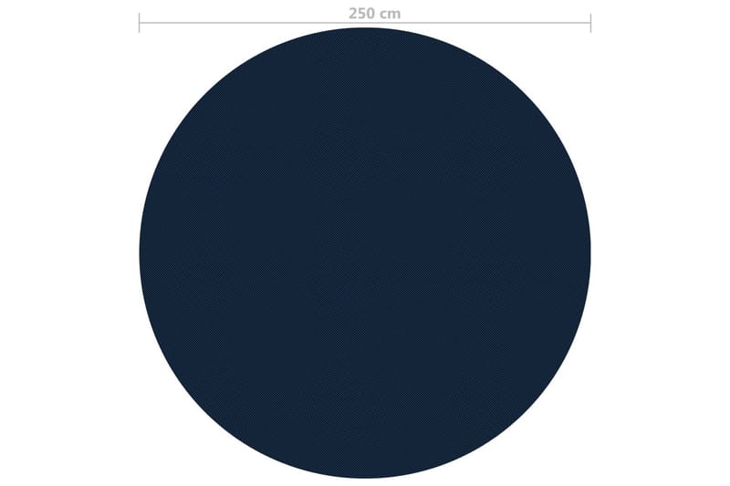 Flytende solarduk til basseng PE 250 cm svart og blå - Svart - Bassengduk & liner