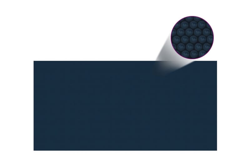 Flytende solarduk til basseng PE 450x220 cm svart og blå - Svart - Bassengduk & liner