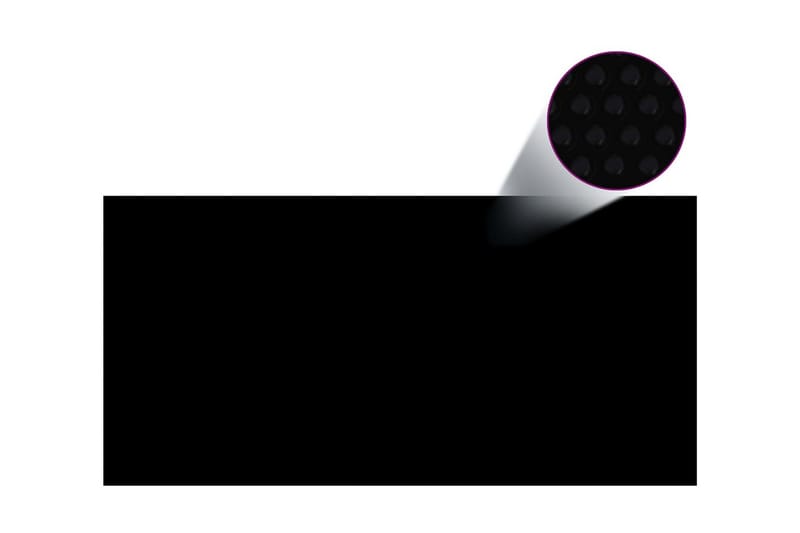 Flytende solarduk til basseng PE 450x220 cm svart og blå - Svart - Hage - Utendørsbad - Bassengtilbehør - Bassengduk & liner
