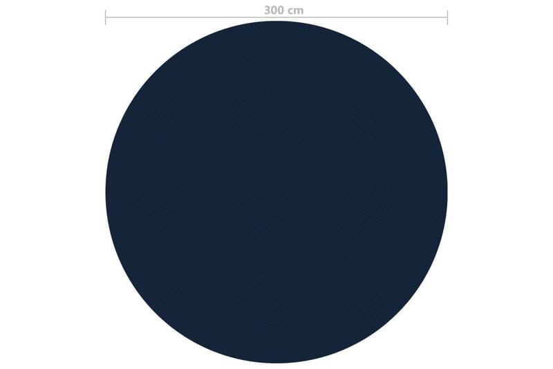Flytende solarduk til basseng PE 300 cm svart og blå - Svart - Hage - Utendørsbad - Bassengtilbehør - Bassengduk & liner
