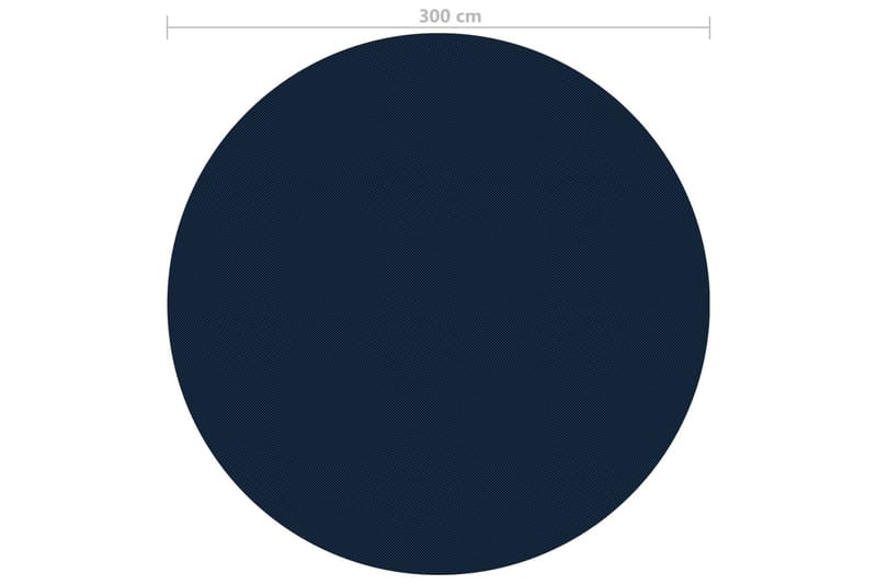 Flytende solarduk til basseng PE 300 cm svart og blå - Svart - Bassengduk & liner