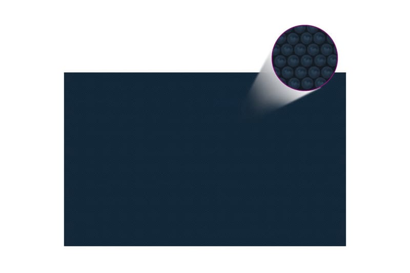 Flytende solarduk til basseng PE 260x160 cm svart og blå - Svart - Bassengduk & liner