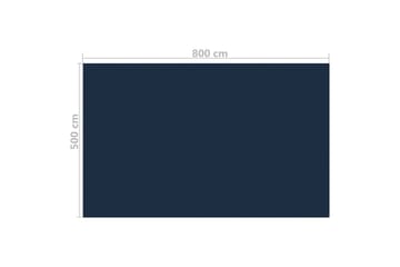 Flytende solarduk til basseng PE 800x500 cm svart og blå - Svart - Hage - Utendørsbad - Bassengtilbehør - Bassengduk & liner