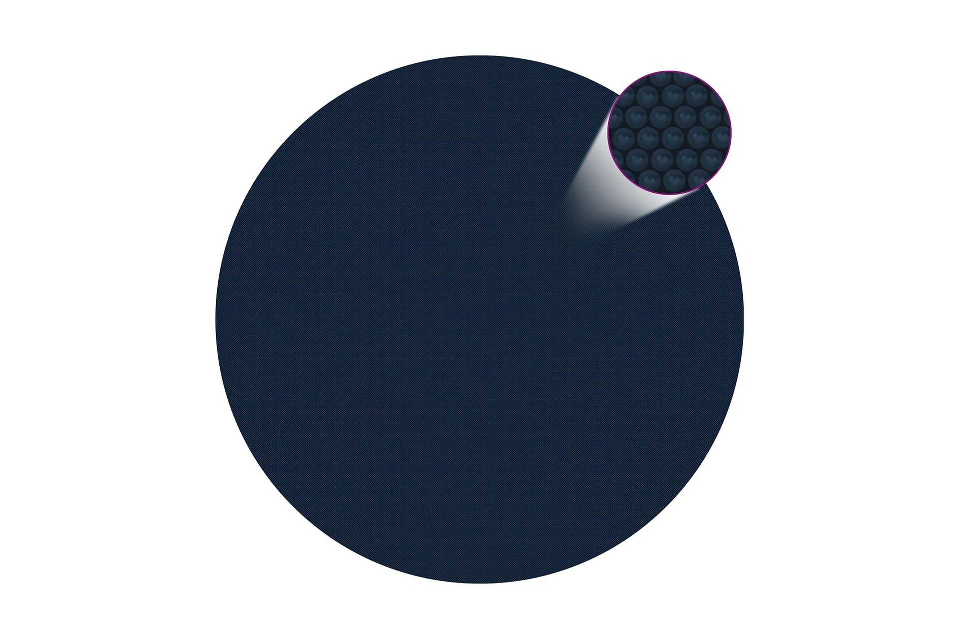 Flytende solarduk til basseng PE 527 cm svart og blå - Svart - Hage - Utendørsbad - Bassengtilbehør - Bassengduk & liner