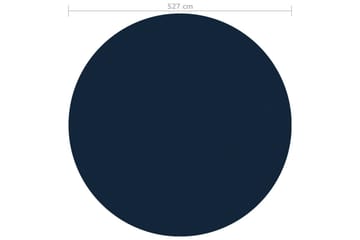 Flytende solarduk til basseng PE 527 cm svart og blå - Svart - Hage - Utendørsbad - Bassengtilbehør - Bassengduk & liner