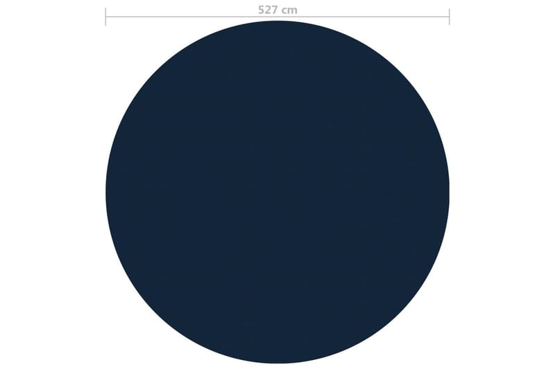 Flytende solarduk til basseng PE 527 cm svart og blå - Svart - Bassengduk & liner