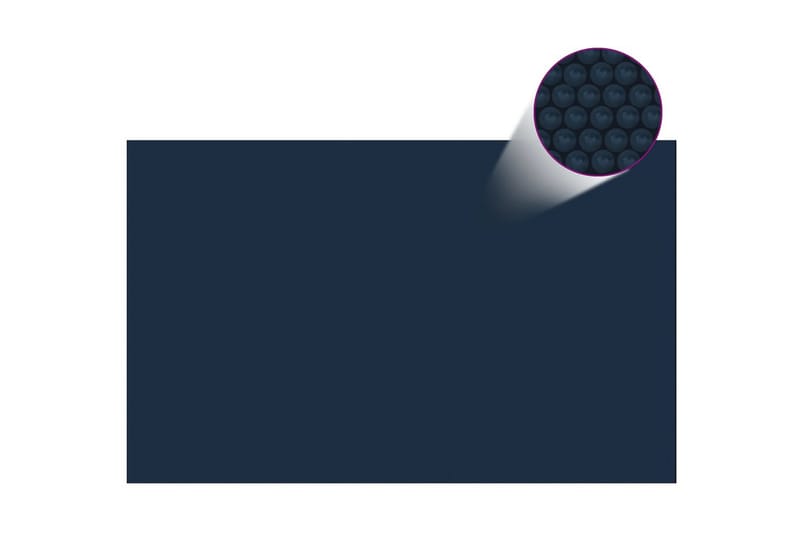Flytende solarduk til basseng PE 800x500 cm svart og blå - Svart - Bassengduk & liner