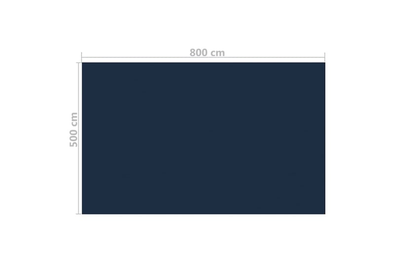 Flytende solarduk til basseng PE 800x500 cm svart og blå - Svart - Bassengduk & liner