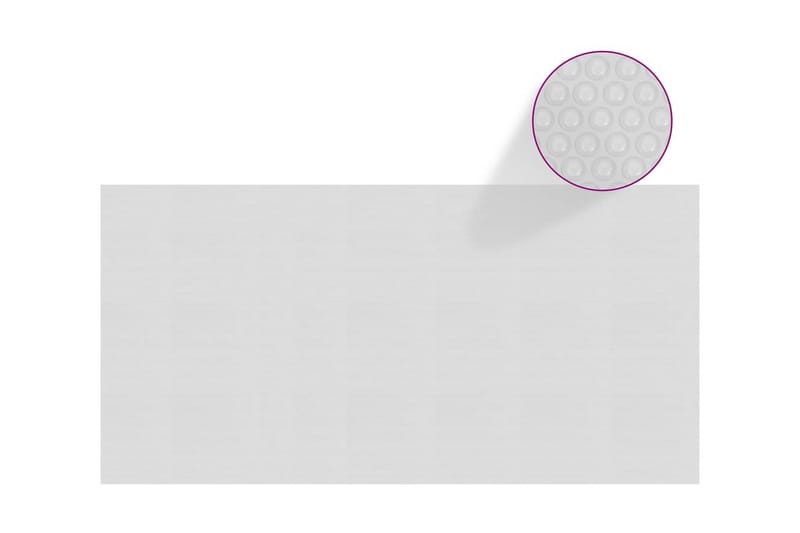 Flytende solarduk til basseng PE 732x366 cm grå - Grå - Bassengduk & liner