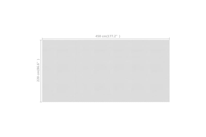 Flytende solarduk til basseng PE 450x220 cm grå - Grå - Bassengduk & liner