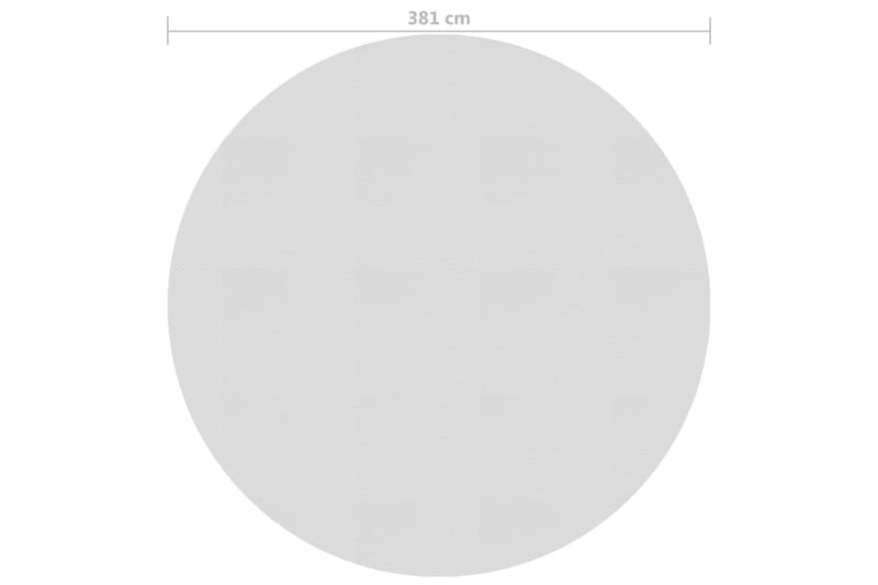 Flytende solarduk til basseng PE 381 cm grå - Grå - Hage - Utendørsbad - Bassengtilbehør - Bassengduk & liner