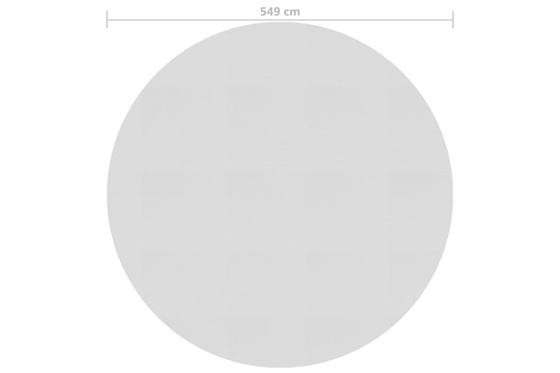 Flytende solarduk til basseng PE 549 cm grå - Grå - Hage - Utendørsbad - Bassengtilbehør - Bassengduk & liner