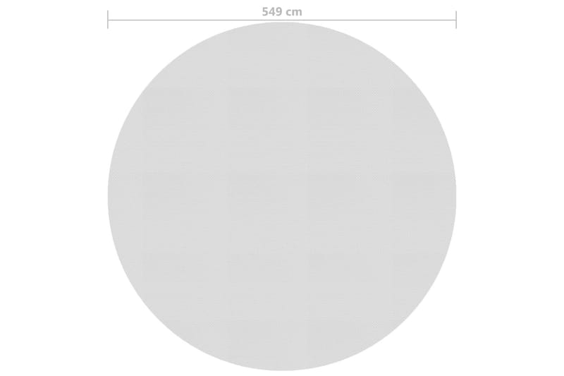 Flytende solarduk til basseng PE 549 cm grå - Grå - Bassengduk & liner