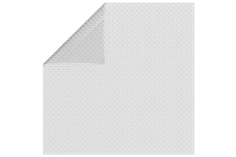 Flytende solarduk til basseng PE 975x488 cm grå - Grå - Bassengduk & liner