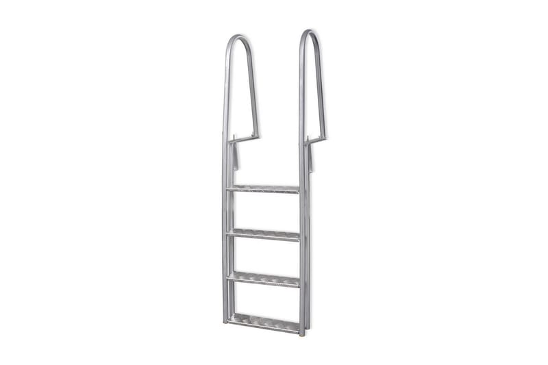 4-stegs brygge-/bassengstige aluminium 170 cm - Hage - Utendørsbad - Bassengtilbehør - Bassengstige