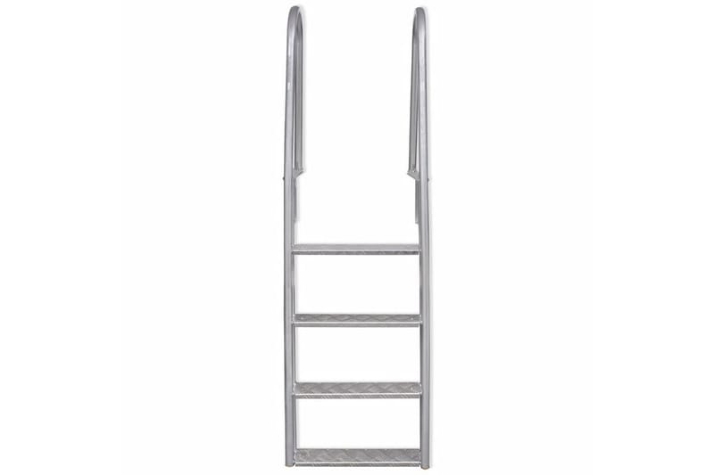 4-stegs brygge-/bassengstige aluminium 170 cm - Hage - Utendørsbad - Bassengtilbehør - Bassengstige