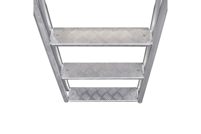 4-stegs brygge-/bassengstige aluminium 170 cm - Hage - Utendørsbad - Bassengtilbehør - Bassengstige