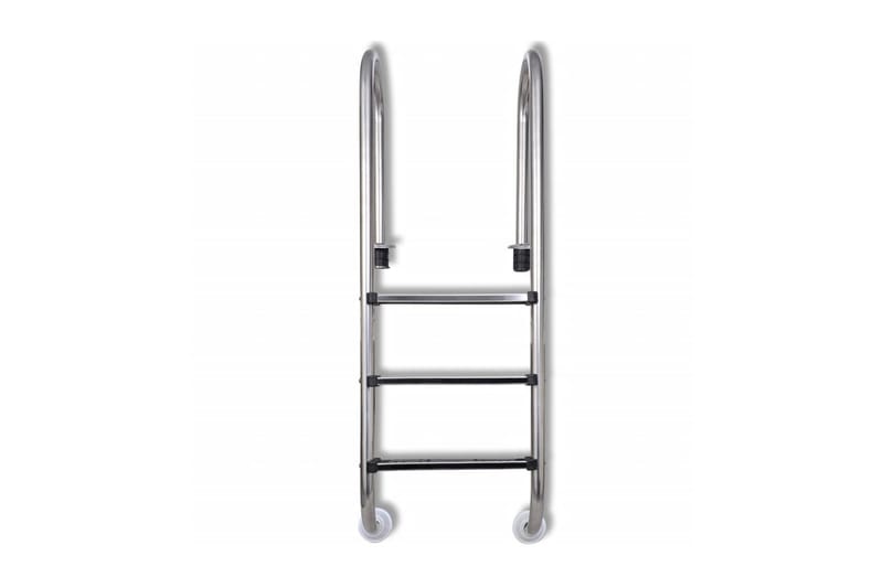 Bassengstige 3 trinn rustfritt stål 120 cm - Hage - Utendørsbad - Bassengtilbehør - Bassengstige