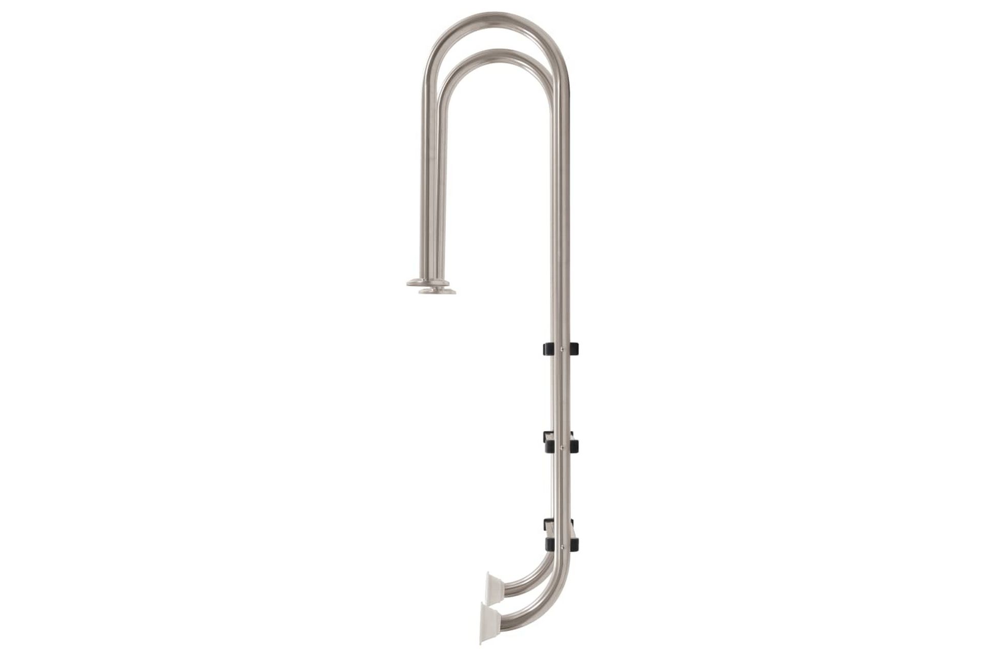 Bassengstige 3 trinn rustfritt stål 120 cm - Hage - Utendørsbad - Bassengtilbehør - Bassengstige