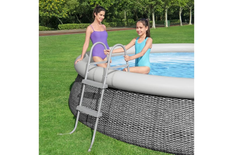 Bestway Bassengstige 2-trinns Flowclear 84 cm - Grå - Hage - Utendørsbad - Bassengtilbehør - Bassengstige