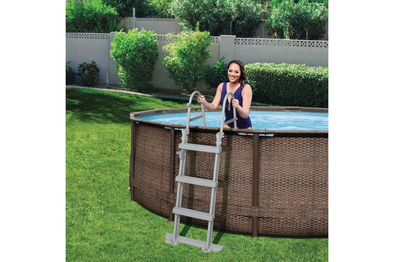 Bestway Flowclear Bassengstige 4-trinns 122 cm - Grå - Hage - Utendørsbad - Bassengtilbehør - Bassengstige