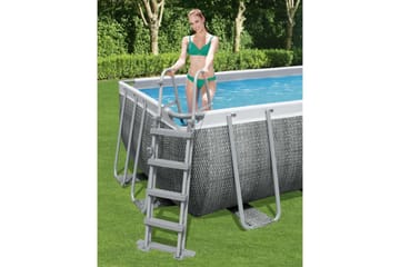 Bestway Sikkerhetsstige Flowclear 4-trinns 122 cm - Grå - Hage - Utendørsbad - Bassengtilbehør - Bassengstige