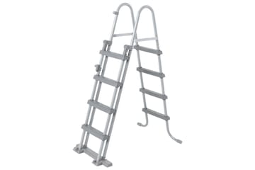 Bestway Sikkerhetsstige Flowclear 4-trinns 122 cm - Grå - Hage - Utendørsbad - Bassengtilbehør - Bassengstige