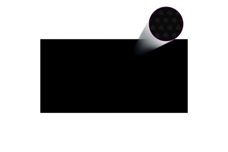 Flytende solarduk til basseng PE 600x300 cm svart og blå - Svart - Bassengduk & liner