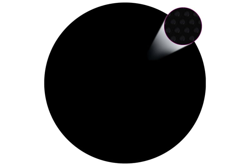 Flytende solarduk til basseng PE 210 cm svart og blå - Svart - Hage - Utendørsbad - Bassengtilbehør - Bassengduk & liner