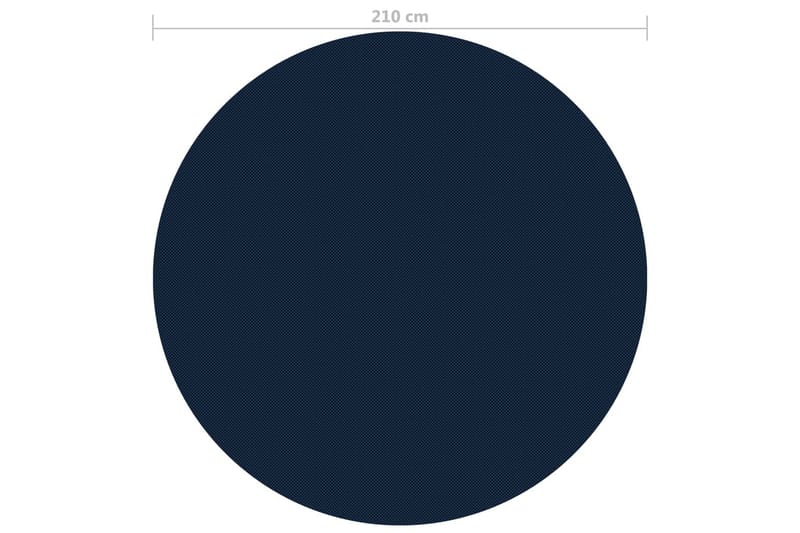 Flytende solarduk til basseng PE 210 cm svart og blå - Svart - Hage - Utendørsbad - Bassengtilbehør - Bassengduk & liner