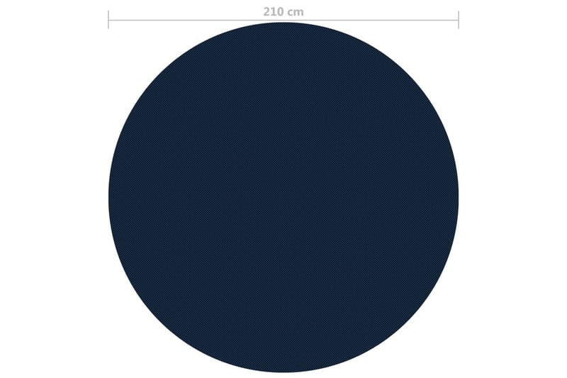 Flytende solarduk til basseng PE 210 cm svart og blå - Svart - Bassengduk & liner