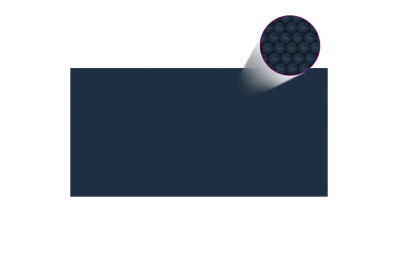 Flytende solarduk til basseng PE 1200x600 cm svart og blå - Svart - Bassengduk & liner