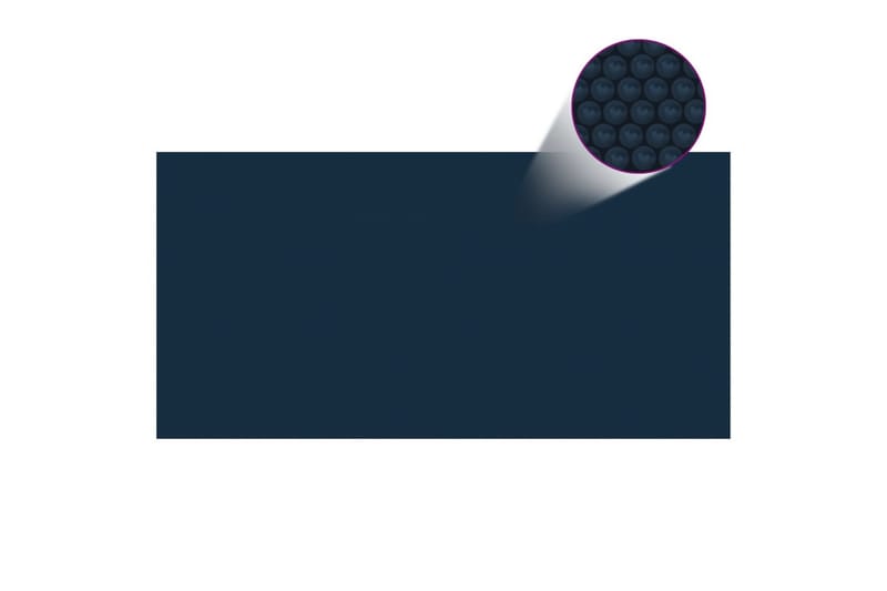 Flytende solarduk til basseng PE 400x200 cm svart og blå - Svart - Bassengduk & liner